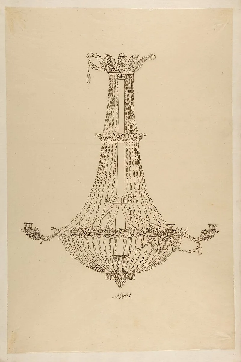 Design for a Chandelier — Anonymous, French, 19th century
