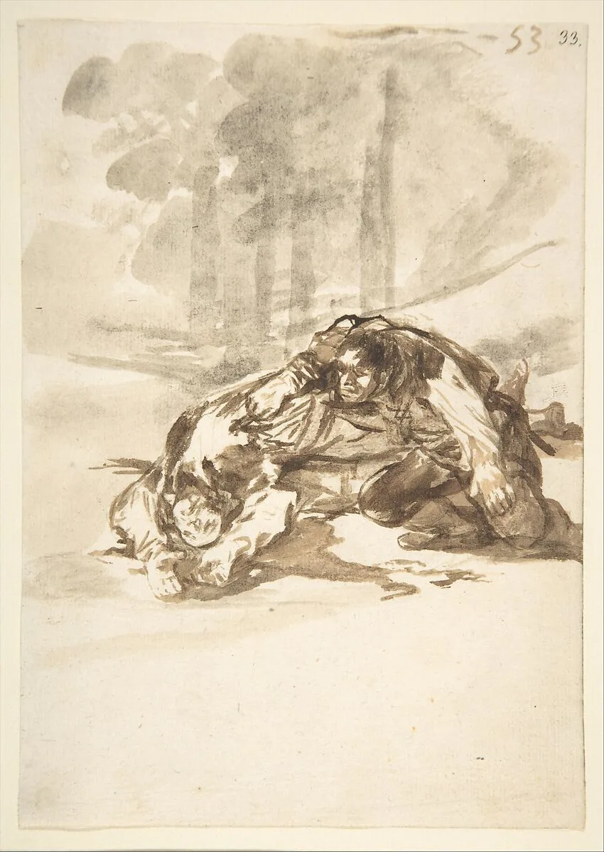 A man stabbing another; folio 53 from the Images of Spain Album 'F' — Goya (Francisco de Goya y Lucientes)