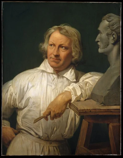 Bertel Thorvaldsen (1768–1844) with the Bust of Horace Vernet