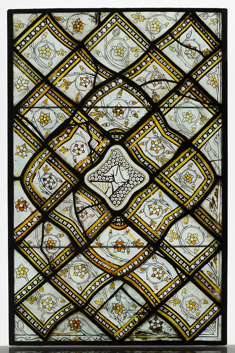 Panels of Grisaille Glass with Grotesques — Unknown