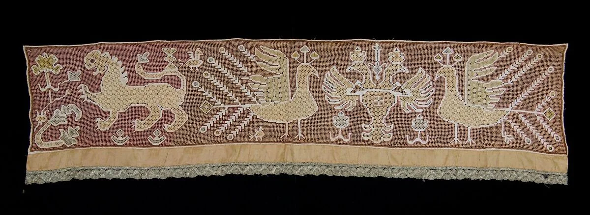 Bed curtain border — Unknown