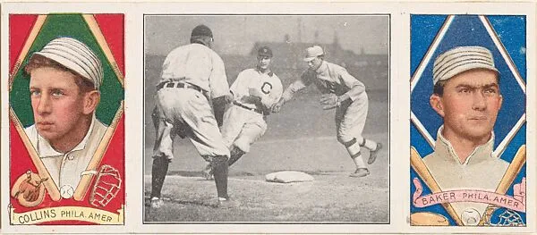 "Baker Gets His Man," with Frank Baker and Edward T. Collins, from the series Hassan Triple Folders (T202) — Hassan Cigarettes