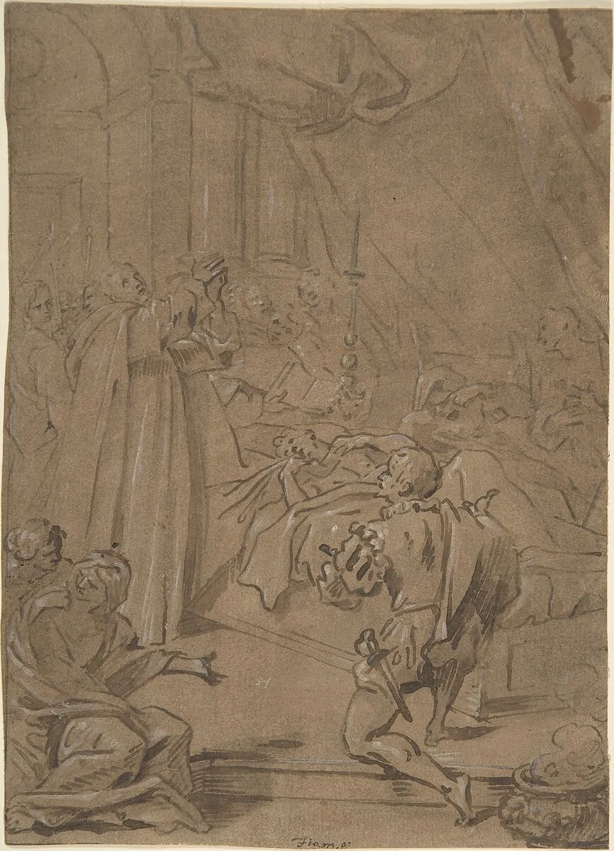 Deathbed Scene — Anonymous, Netherlandish, 16th century|Anonymous, Flemish, 17th century