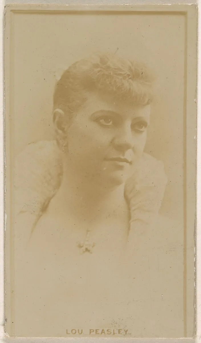 Lou Peasley, from the Actresses series (N245) issued by Kinney Brothers to promote Sweet Caporal Cigarettes — Kinney Brothers Tobacco Company