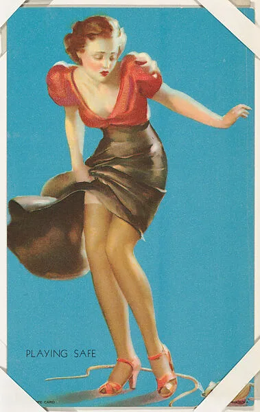 Playing Safe from Glamour Girls series (W424) — International Mutoscope Reel Company