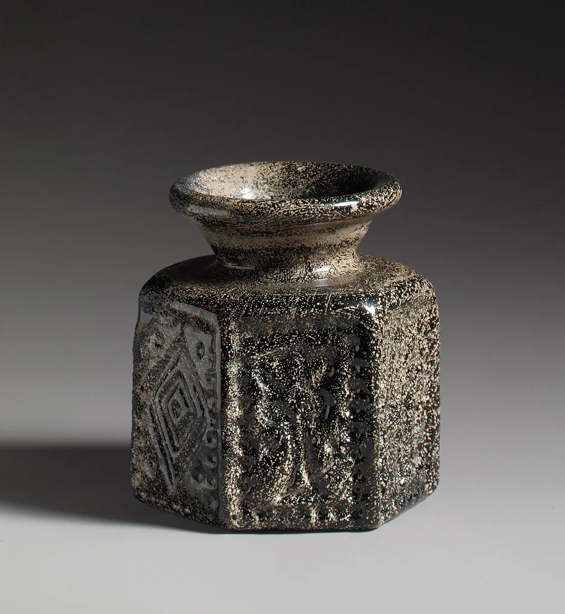 Hexagonal Pilgrim's Jar with Jewish Symbol — Unknown