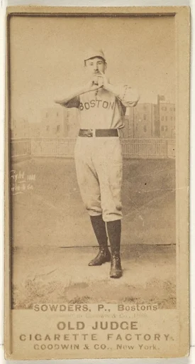 Sowders, Pitcher, Boston, from the Old Judge series (N172) for Old Judge Cigarettes