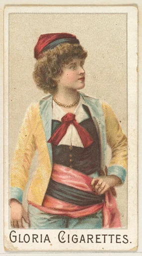 From the series "Sports Girls" (C190), issued by the American Cigarette Company, Ltd., Montreal, to promote Gloria Cigarettes