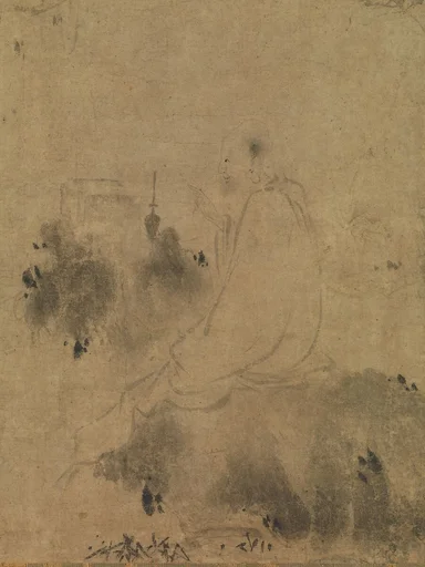 南宋 傳直翁 藥山李翱問道圖 軸|Meeting between Yaoshan and Li Ao