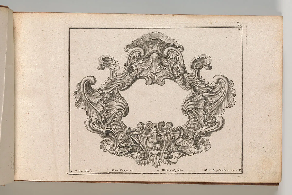 Design for a Cartouche, Plate 2 from 'Neü inventierte sehr dienstiche Schilde oder Cartouches' — Martin Engelbrecht|Johannes Rumpp|Jeremias Wachsmuth