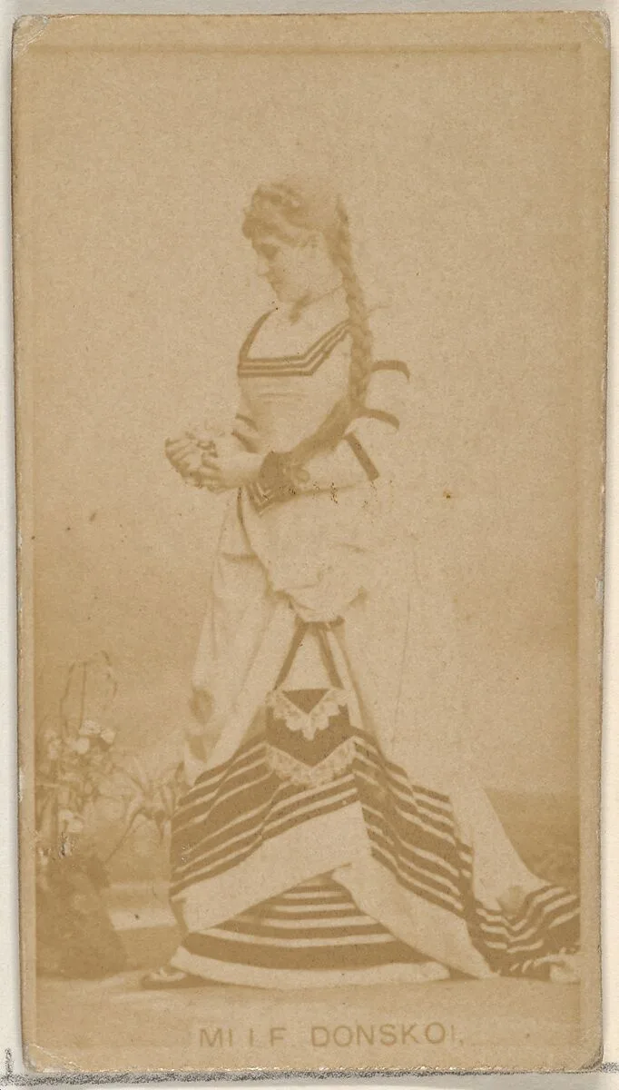Mlle. Donsko, from the Actors and Actresses series (N45, Type 8) for Virginia Brights Cigarettes — Allen & Ginter