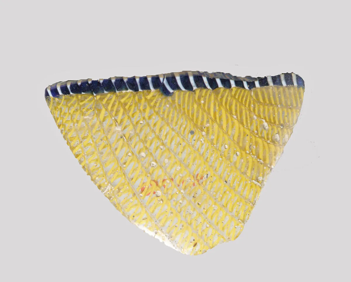 Glass network mosaic bowl fragment — Unknown