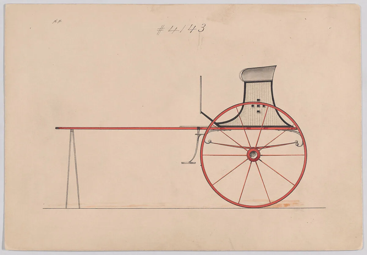 Design for Dog Cart or 2 Wheeler, no. 4143 — Brewster & Co.|Herman Stahmer