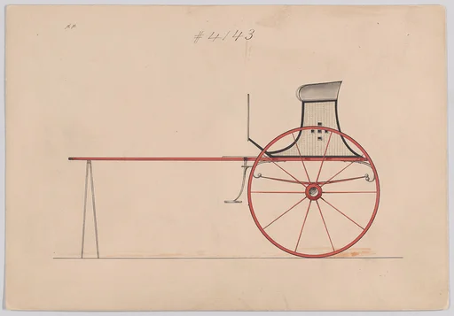 Design for Dog Cart or 2 Wheeler, no. 4143