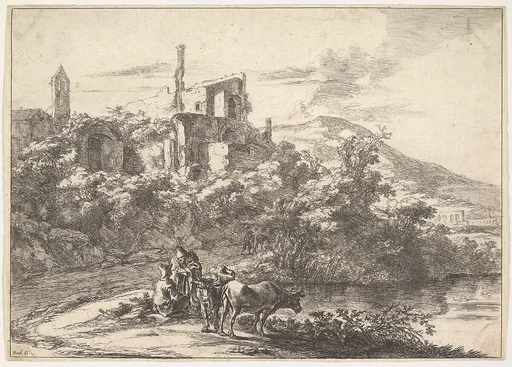 Les Deux Vaches Au Bord De L'Eau