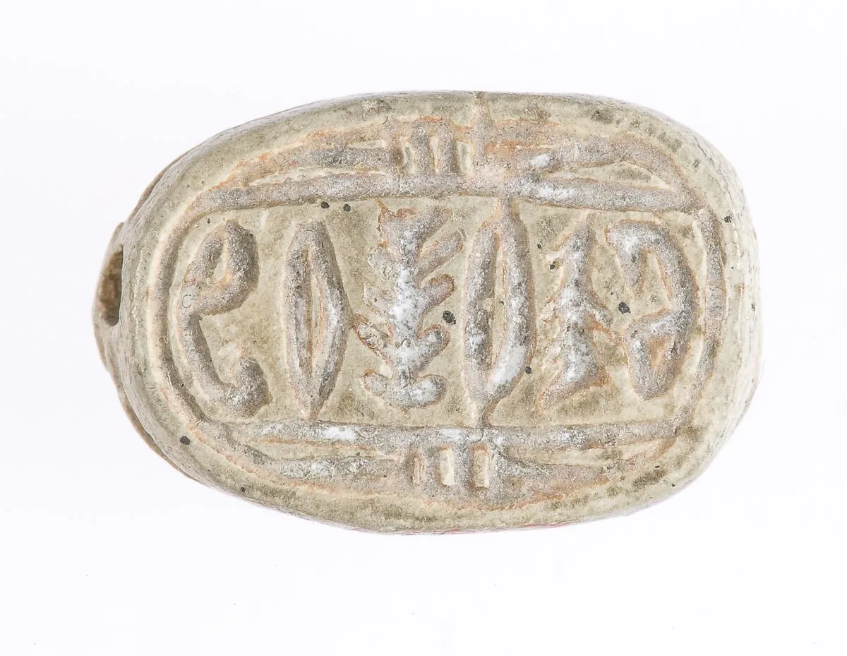 Scarab with decorative motif — Unknown