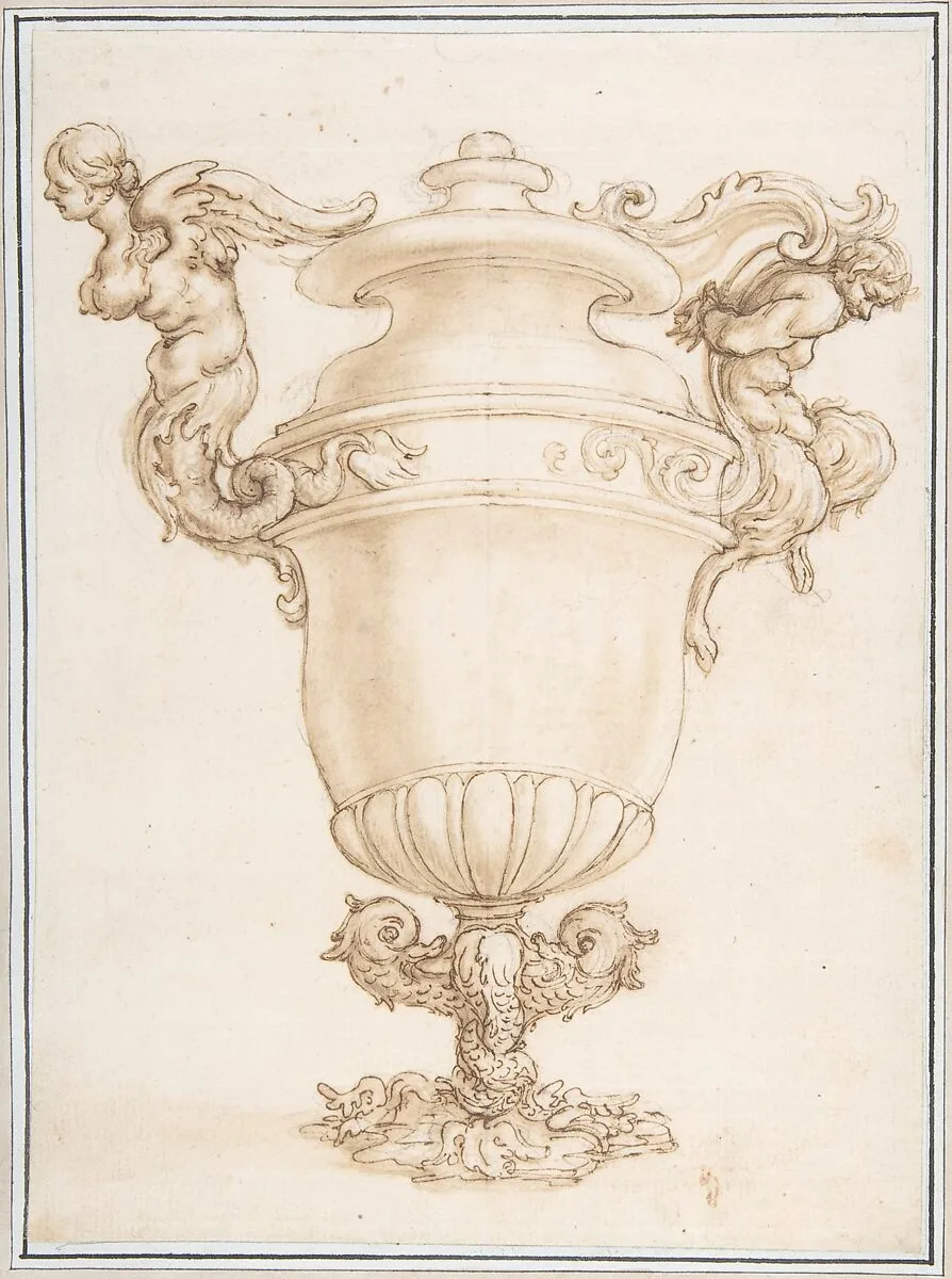 Design for an Amphora — Anonymous, Italian, 17th century