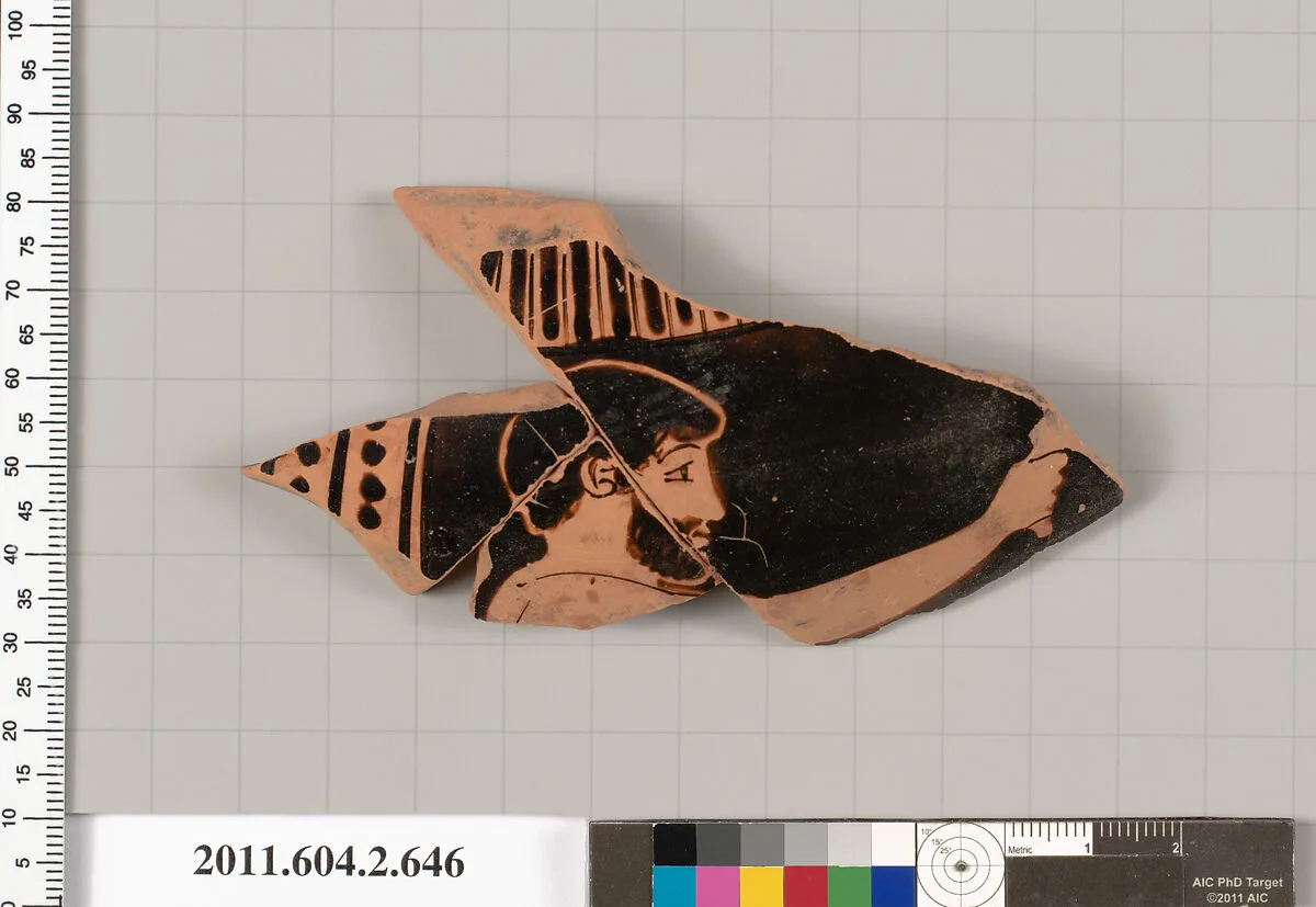 Terracotta fragment of a column-krater (bowl for mixing wine and water) — Unknown