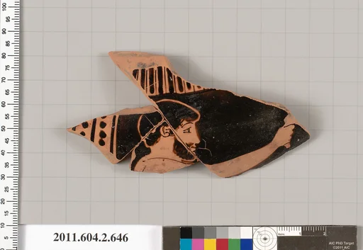 Terracotta fragment of a column-krater (bowl for mixing wine and water)