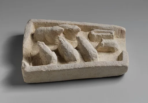 Limestone model of a sheepfold