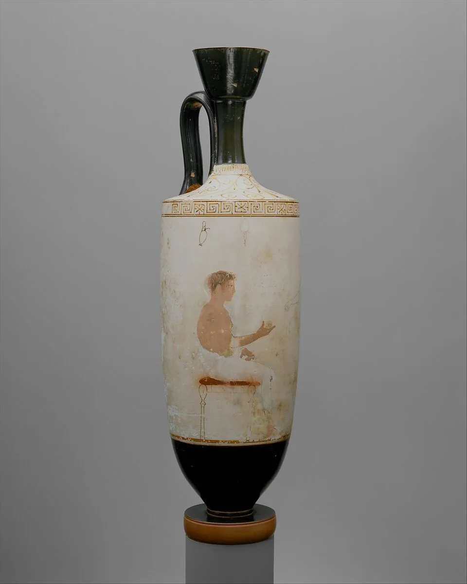 Terracotta lekythos (oil flask) — Achilles Painter