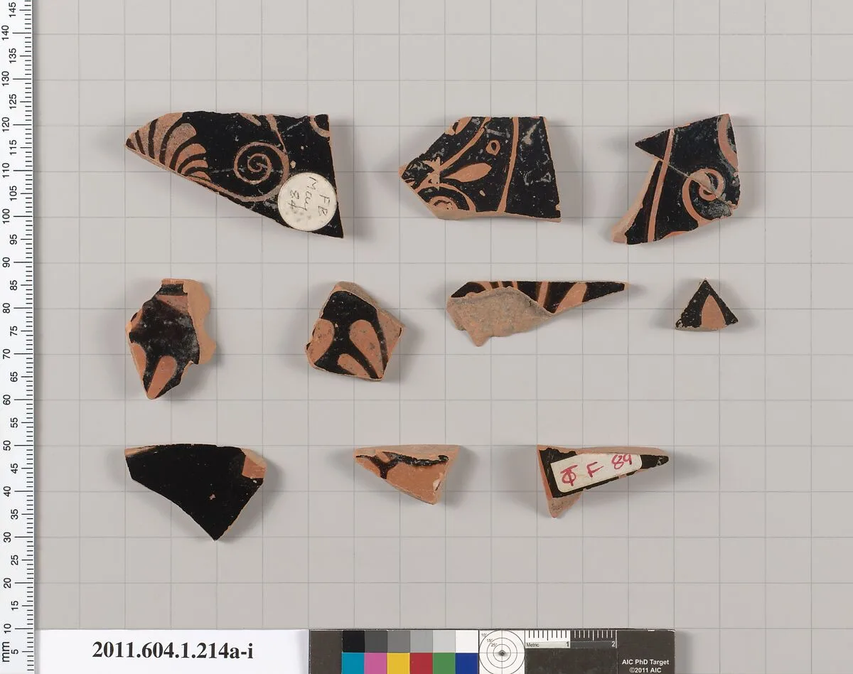 Terracotta fragments of a kylix (drinking cup) — Unknown