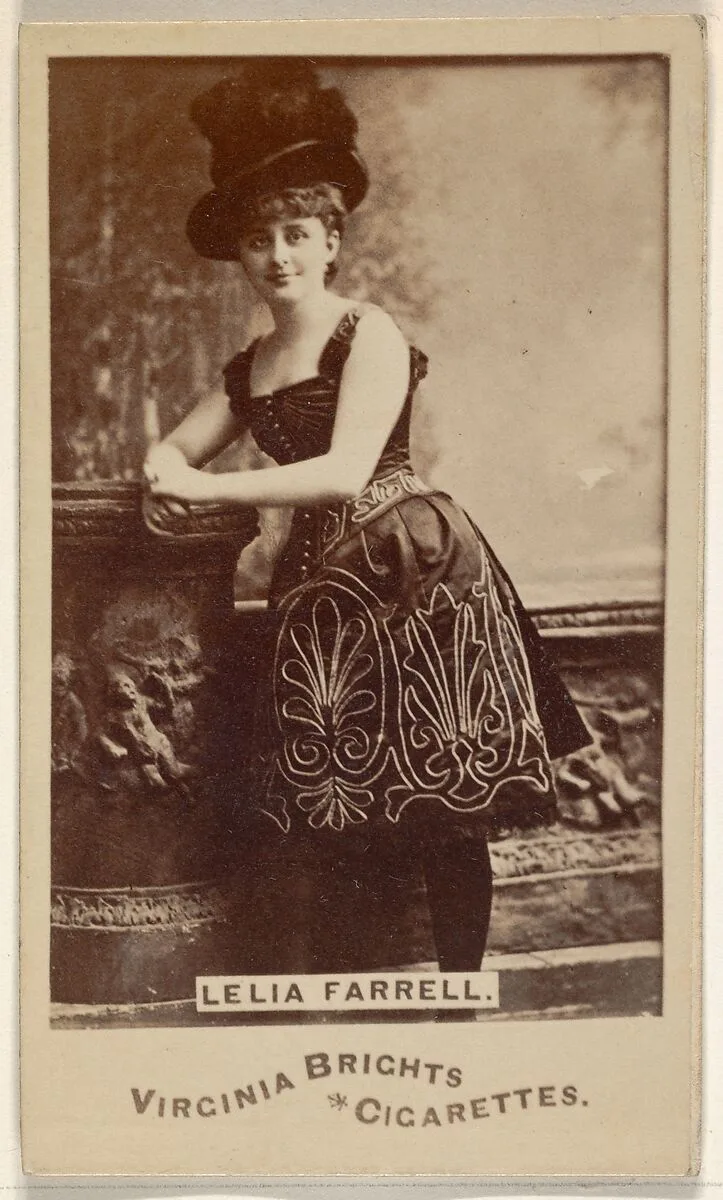 Lelia Farrell, from the Actors and Actresses series (N45, Type 6) for Virginia Brights Cigarettes — Allen & Ginter