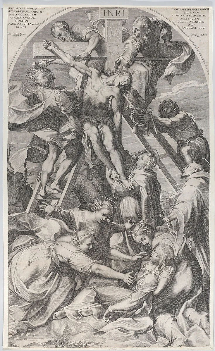 The Descent from the Cross — Federico Barocci|Francesco Villamena