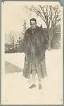[School Friend of Walker Evans in Fur Coat, Phillips Academy, Andover, Massachusetts]