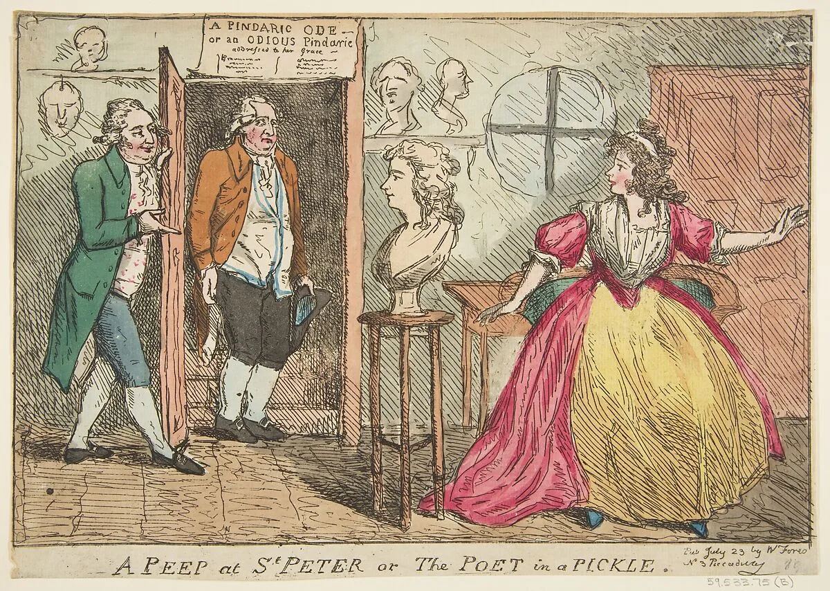 A Peep at St. Peter or The Poet in a Pickle — S. W. Fores|Anonymous, British, 18th century