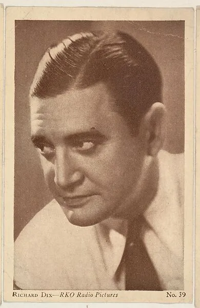 Richard Dix, bakery card from the Film Stars series (D32), issued by the Drake Brothers Bakery — Drake Brothers Bakery