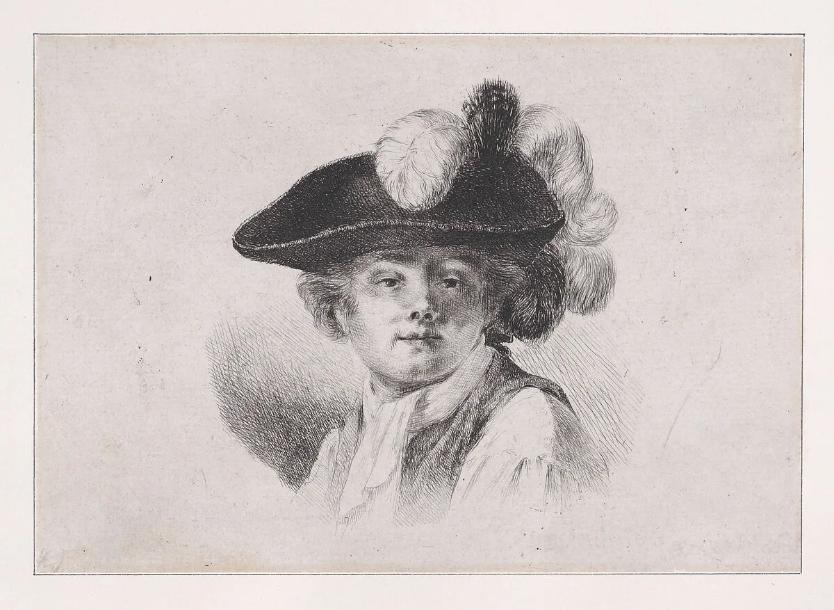 Bust Portrait of Man in a Plumed Hat — baron Dominique Vivant Denon