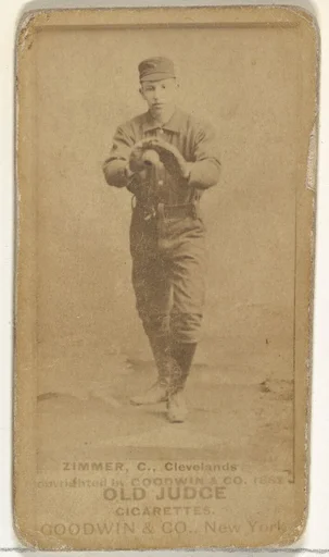 Charles Louis "Chief" Zimmer, Catcher, Cleveland, from the Old Judge series (N172) for Old Judge Cigarettes