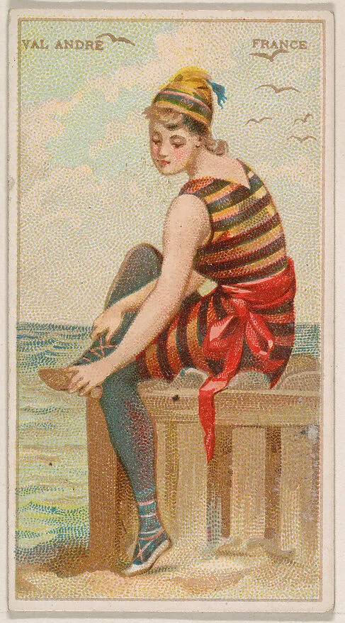Val Andre, France, from the Surf Beauties series (N232), issued by Kinney Bros. — Kinney Brothers Tobacco Company