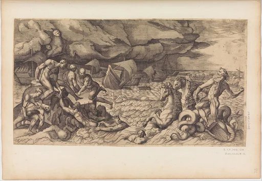 Neptune Calming the Tempest Raised Against the Fleet of Aeneas