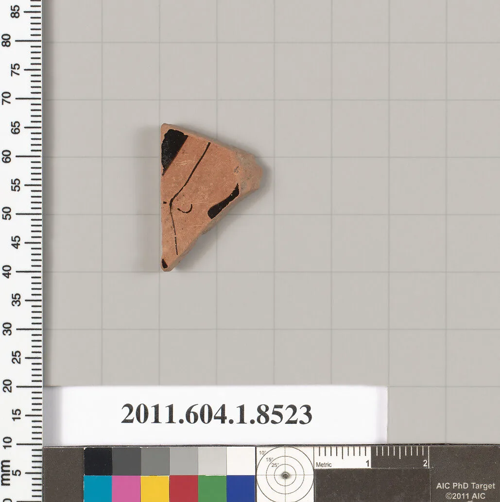 Terracotta fragment of a stemless kylix (drinking cup) — Unknown