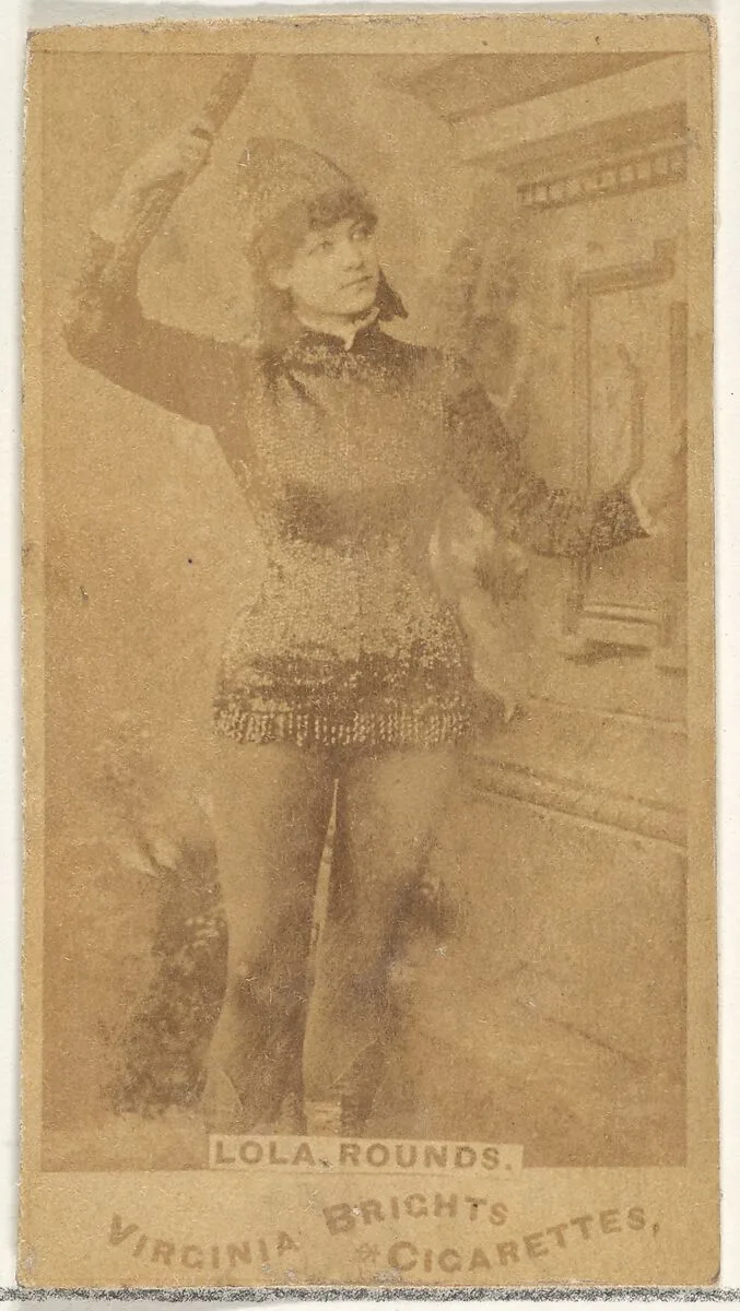 Lola Rounds, from the Actors and Actresses series (N45, Type 1) for Virginia Brights Cigarettes — Allen & Ginter
