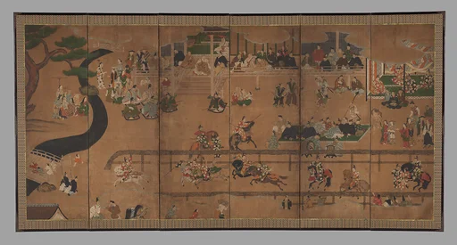 賀茂競馬図屏風|Horse Race at the Kamo Shrine (Kamo kurabeuma zu)