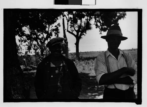 [Two Men Standing Next to Tree, Hale County?, Alabama]