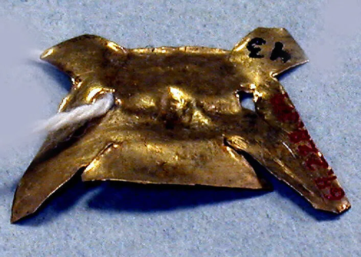 Hammered Gold Ornament Fragment — Unknown