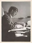 [John Marin at An American Place Signing Seligman's Edition of Marin's Letters]