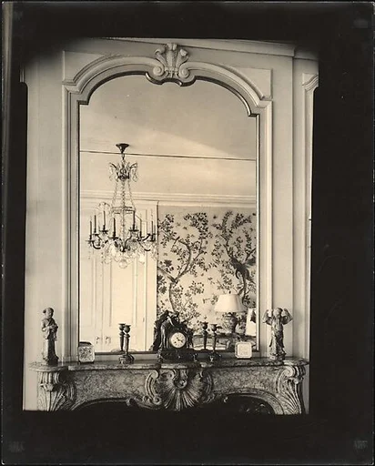 [Mirror and Fireplace Mantle in Living Room, Probably Joseph Verner Reed Family Residence]