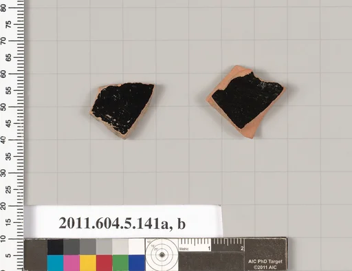 Terracotta fragments of kylikes (drinking cups)