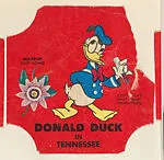 Donald Duck in Tennessee, from the Disney Cartoon Characters bread end labels series (D290-6) — Walt Disney Productions