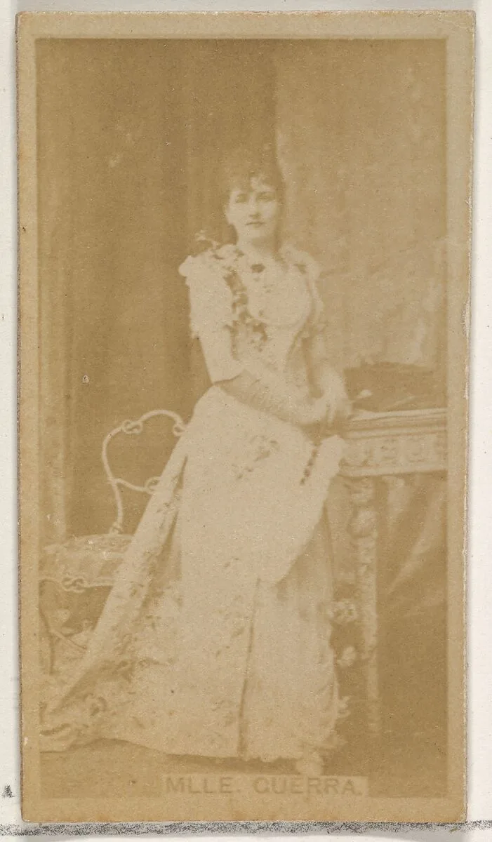 Mlle. Guerra, from the Actors and Actresses series (N45, Type 8) for Virginia Brights Cigarettes — Allen & Ginter