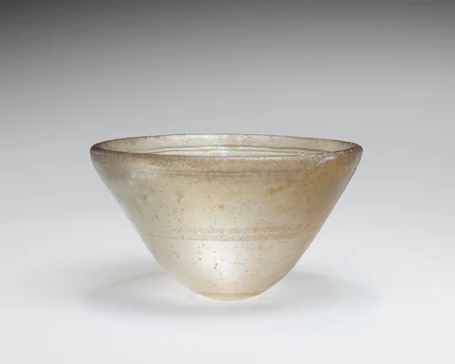 Glass conical bowl