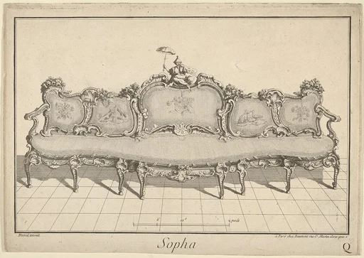 Design for a Sofa, from: Nouvelle Iconographie Historique III, series Q