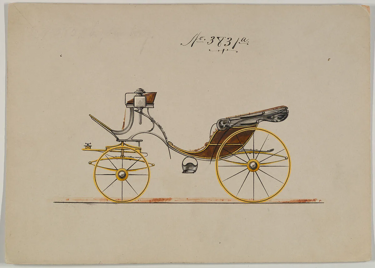 Design for Cabriolet or Victoria, no. 3831a — Brewster & Co.