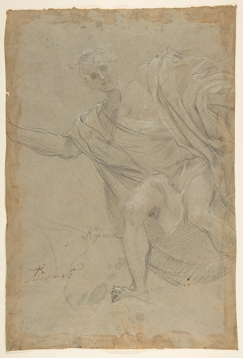 Standing Draped Male Figure — Baldassarre Franceschini (il Volterrano)