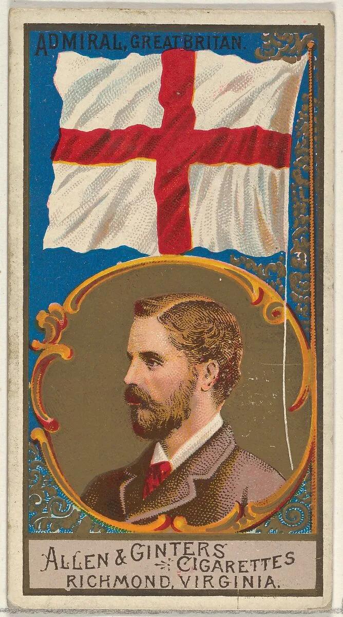 Admiral, Great Britain, from the Naval Flags series (N17) for Allen & Ginter Cigarettes Brands — Allen & Ginter